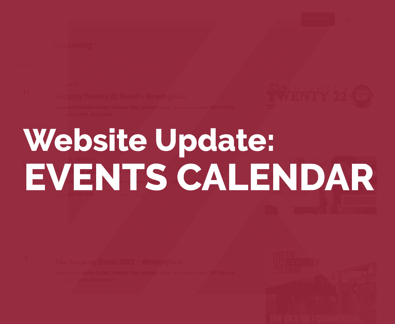 Website Updates Calendar Minor Website Update: Events Calendar - Keri Systems Europe